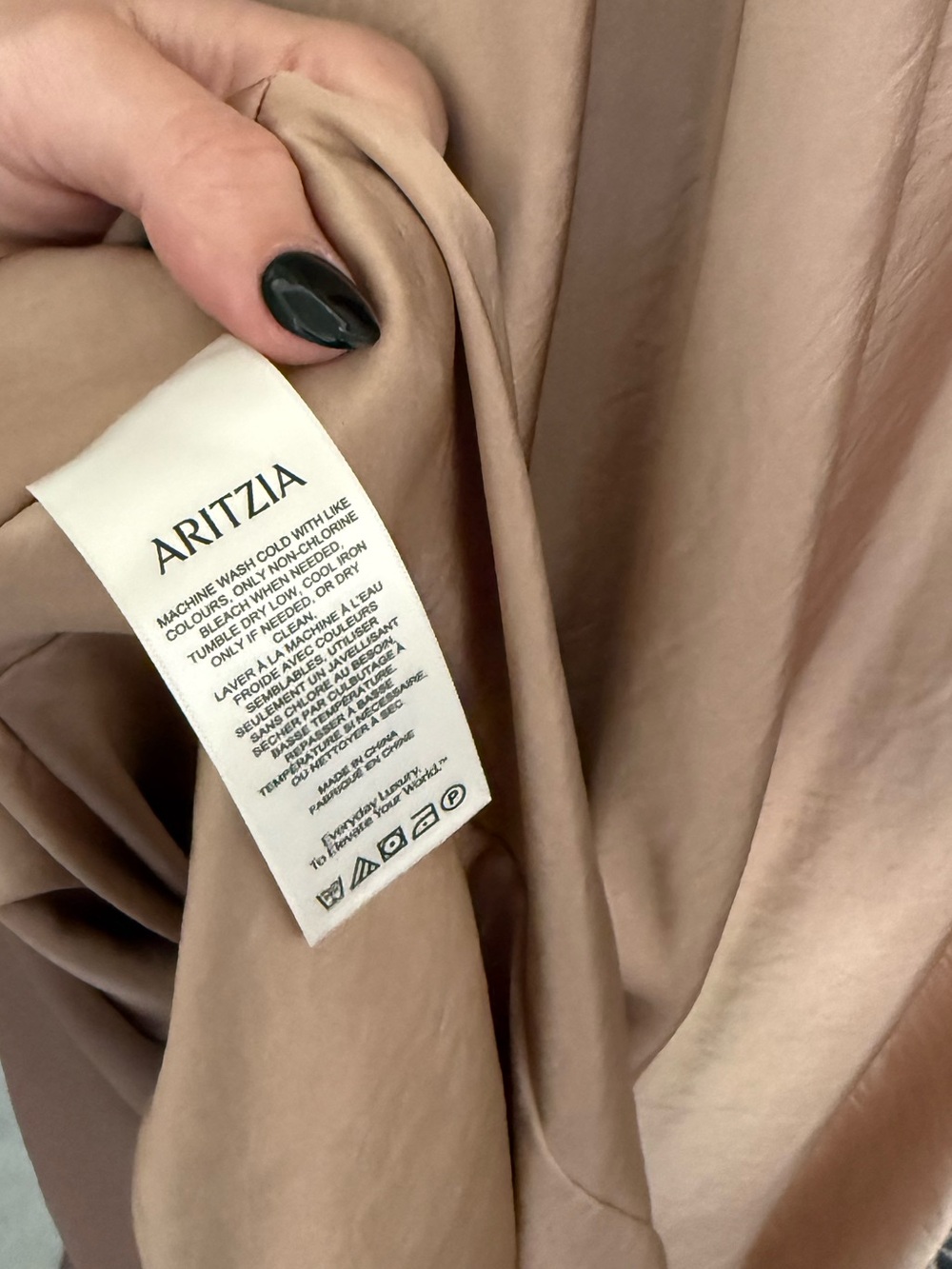Wilfred Silky Champagne Slip Dress - Picture 7 of 7